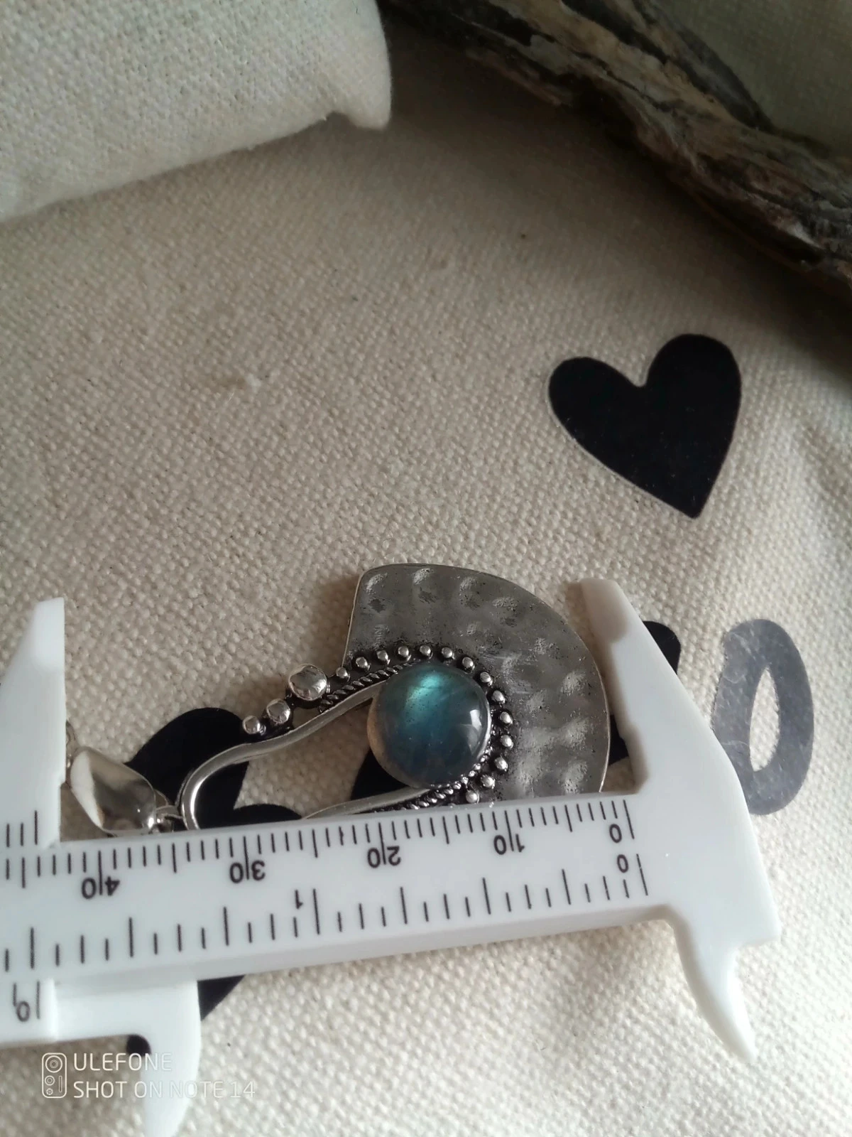 Collier argenté pierre de labradorite – photo 3